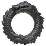 Black Caiman Silicone Cock Ring - Black - Image 2