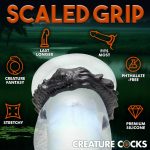 Black Caiman Silicone Cock Ring - Black - Image 3