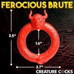 Beast Mode Silicone Cock Ring - Red - Image 5