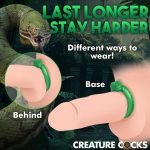 Serpentine Silicone Cock Ring - Green - Image 3