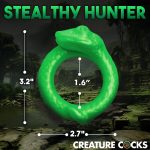 Serpentine Silicone Cock Ring - Green - Image 7
