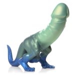 Jurassic Cock Dinosaur Silicone Dildo - Green-blue - Image 2