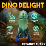 Jurassic Cock Dinosaur Silicone Dildo - Green-blue - Image 3