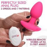 Gossip Pop Rocker 10x Vibrating Silicone Plug - Magenta - Image 4