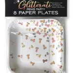 Glitterati Penis Party Paper Plates - 8 Count