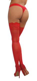 Thigh High - One Size - Red - Image 2
