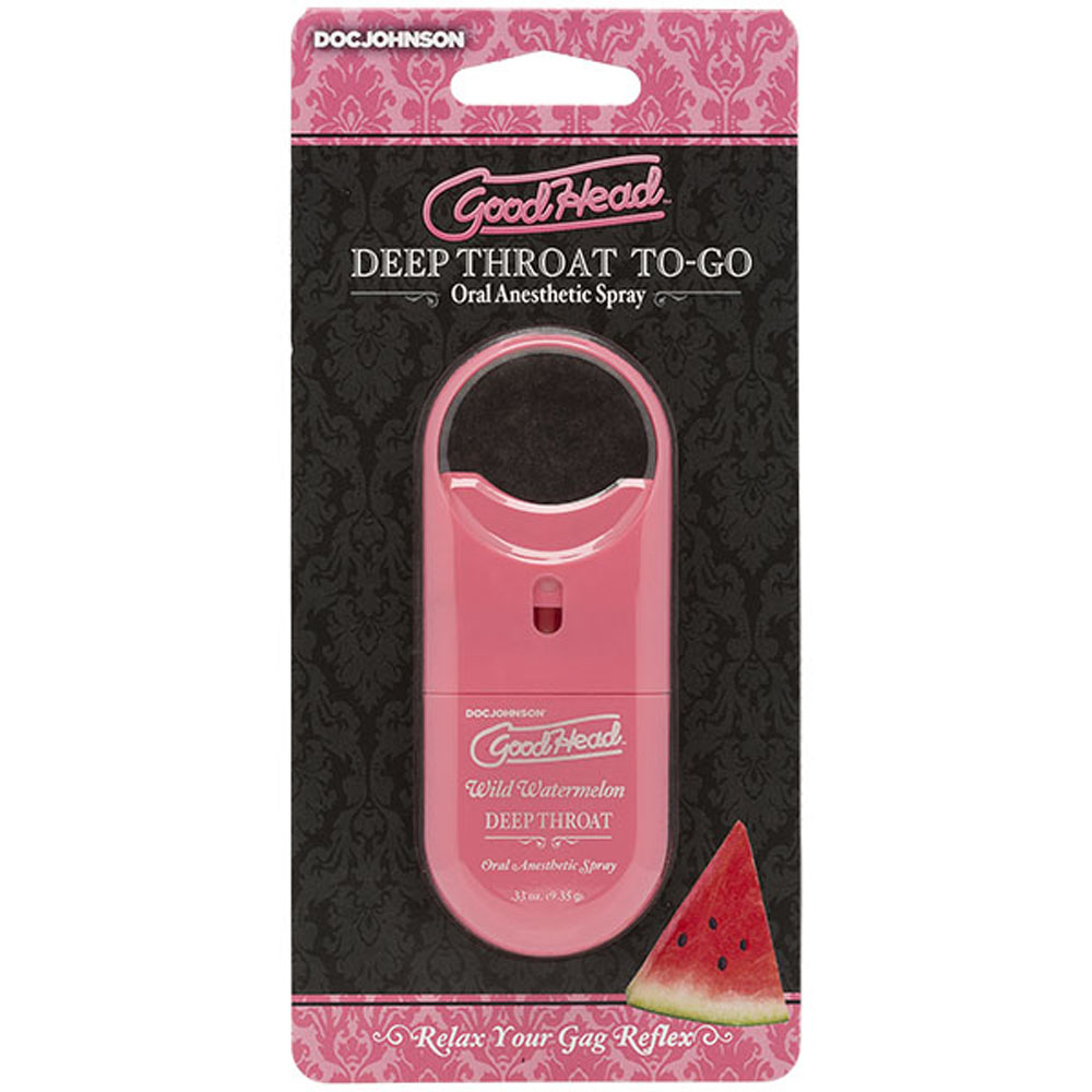 HODJ1360-40-CD.jpg Goodhead - Deep Throat Spray to-Go - Wild Watermelon - .33 Oz. - Image 1