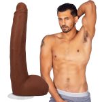 Signature Cocks - Alex Jones 11 Inch Cock With Removable Vac-U-Lock Suction Cup - Caramel - Image 4