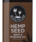 Hemp Seed Massage and Body Oil - Unscented - 8 Fl. Oz.- 237ml