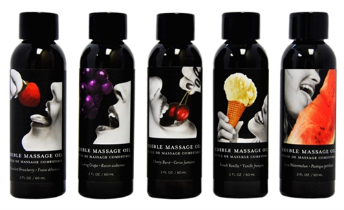 HOEB-MSE200D.jpg Edible Massage Oil - 25 Count Display - 2 Fl. Oz. Bottles - Assorted Flavors - Image 1