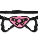 Pink Velvet Strap-on Harness