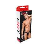 Low Rise Microfiber Zip Thong - Medium-large - Black - Image 3