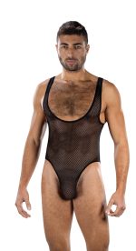 Fierce Deep v Mesh Bodysuit - Os - Black