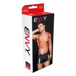 Fireman Bottom With Suspenders 2 Pc - Large-xlarge - Navy Blue-red - Image 3
