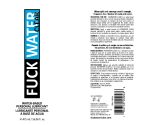 Fuck Water Clear 16oz Water Bases Lubricant - Image 2