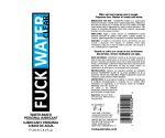 Fuck Water Clear 8.1oz Water Based Lubricant - Image 2