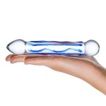 6.5 Inch Full Tip Textured Glass Dildo - Image 8
