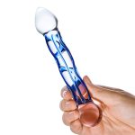 6.5 Inch Full Tip Textured Glass Dildo - Image 2