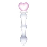 8 Inch Sweetheart Glass Dildo - Pink-clear - Image 5