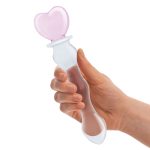 8 Inch Sweetheart Glass Dildo - Pink-clear - Image 3