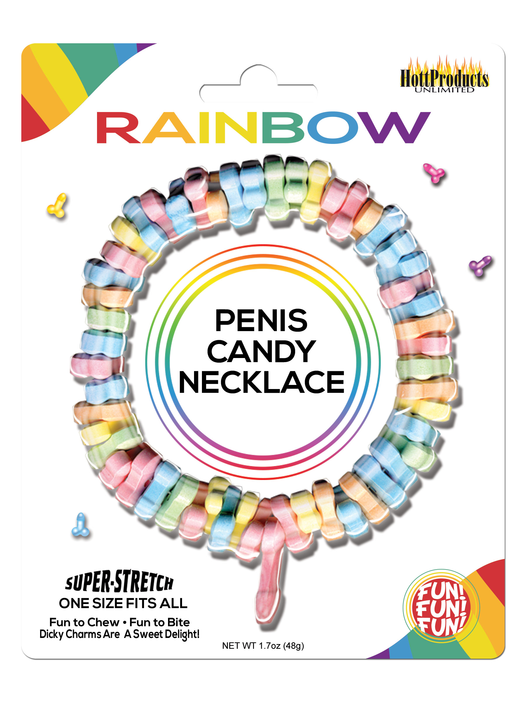 HOHTP2157.jpg Rainbow Penis Candy Necklace - Image 1
