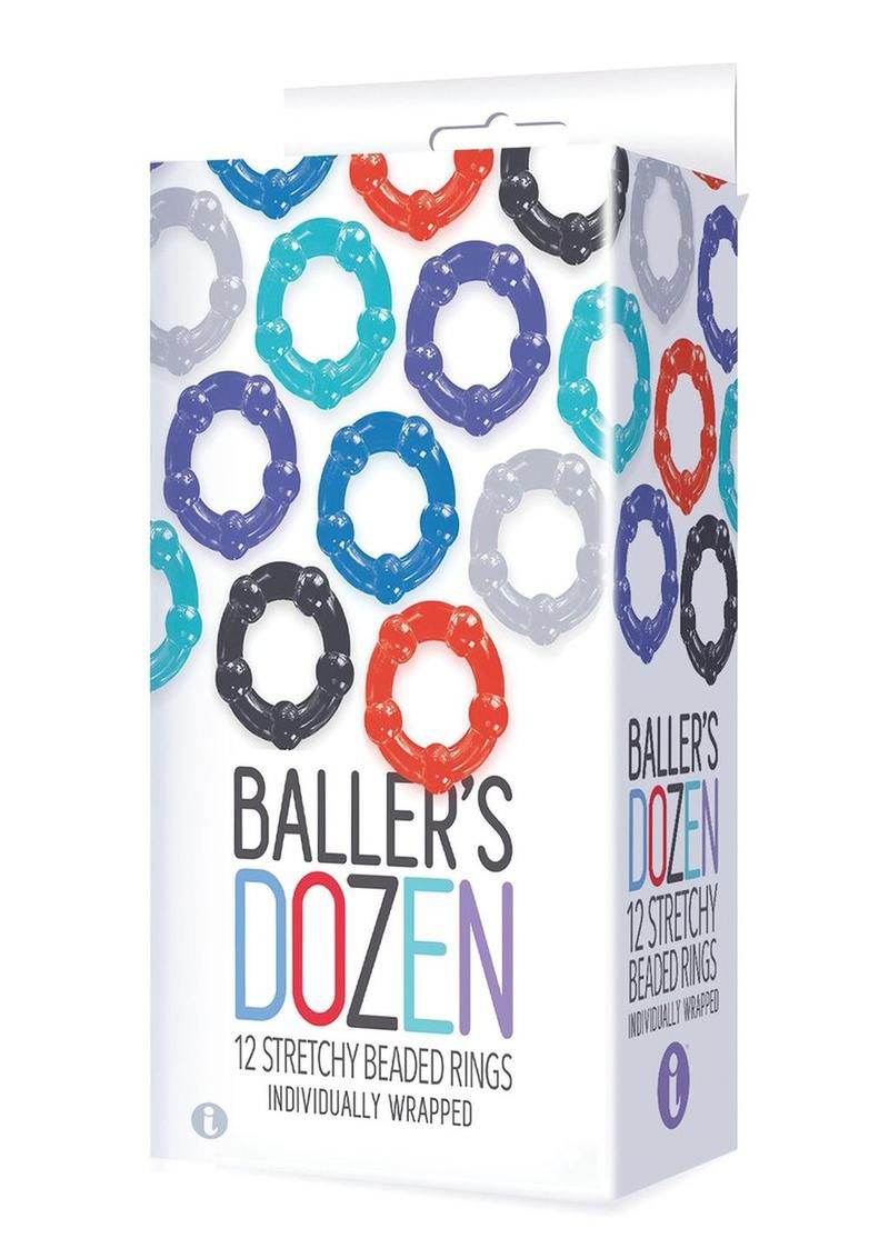 HOIC2698.jpg The 9s - Baller Dozen Beaded - 12 Pc Cock Ring Set - Image 1