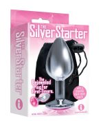 The 9s the Silver Starter Bejeweled Stainless Steel Plug - Pink - Image 2