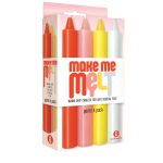 The 9s Make Me Melt Sensual Warm-Drip Candles 4 Pack - Pastel