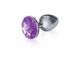 The 9s the Silver Starter Bejeweled Stainless Steel Plug - Violet