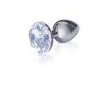 The 9s the Silver Starter Bejeweled Stainless Steel Plug - Diamond