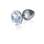 The 9s the Silver Starter Bejeweled Stainless Steel Plug - Diamond