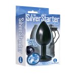 The 9s the Silver Starter Anodized Bejeweled Stainless Steel Plug - Cobalt