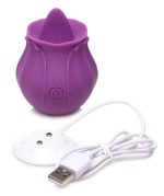 Inmi - Bloomgasm Wild Violet Licking Silicone Stimulator - Violet - Image 3