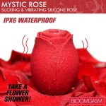 Mystic Rose Sucking and Vibrating Silicone Rose - Red - Image 3