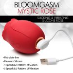 Mystic Rose Sucking and Vibrating Silicone Rose - Red - Image 5