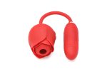 Bloomgasm Romping Rose Suction and Thrusting Vibrator - Red - Image 3