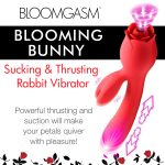 Blooming Bunny Sucking and Thrusting Silicone Rabbit Vibrator - Red - Image 7