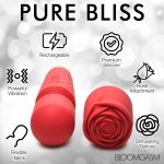 Pleasure Rose 10x Silicone Wand With Rose Attachment - Red - Image 3