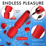 Pleasure Rose 10x Silicone Wand With Rose Attachment - Red - Image 8