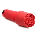 Pleasure Rose-Petite Mini Silicone Rose Wand - Red - Image 2