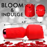 Pleasure Rose-Petite Mini Silicone Rose Wand - Red - Image 4
