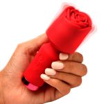 Pleasure Rose-Petite Mini Silicone Rose Wand - Red - Image 5