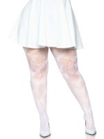 Butterfly Net Tights - 1x-2x - White - Image 3