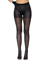 Sheer Open Butt Crotchless Pantyhose - One Size - Black - Image 4