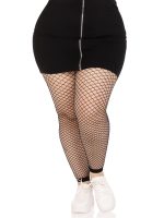 Industrial Net Footless Tights - 1x-2x - Black