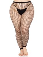 Industrial Net Footless Tights - 1x-2x - Black - Image 5