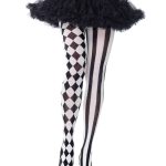 Harlequin Pantyhose - Black-white