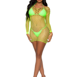 Supreme Fence Net Mini Dress - One Size - Neon Green
