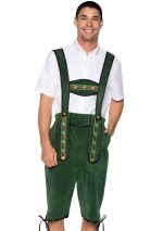 Mens Beerfest Lederhosen Oktoberfest Costume - X-Large - Green