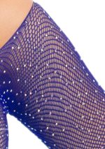 Rhinestone Snap Crotch Bodysuit - One Size - Royal Blue - Image 5